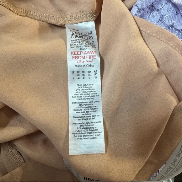 New Nasty Gal Lace Mini Dress Lavender Nude Lining Size 12 New With Tags Pirple - Picture 13 of 15